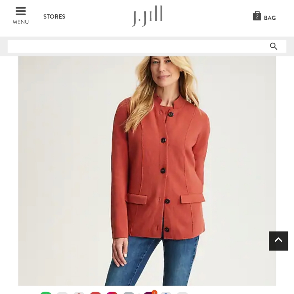 J.JILL New Fall Orange Button-Up Jacket